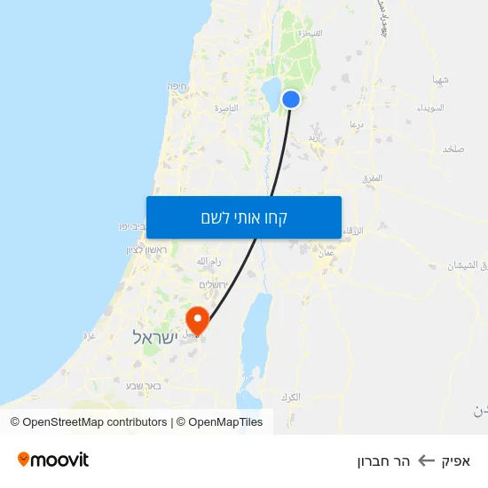 מפת אפיק להר חברון