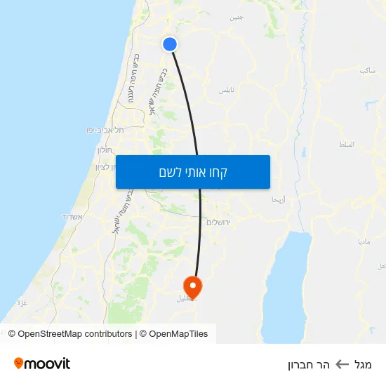 מפת מגל להר חברון