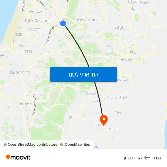מפת גמזו להר חברון