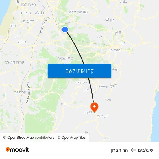 מפת שעלבים להר חברון