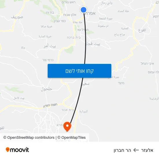 מפת אלעזר להר חברון