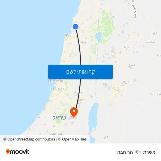 מפת אשרת להר חברון