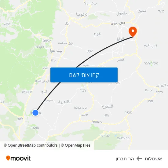 מפת אשכולות להר חברון