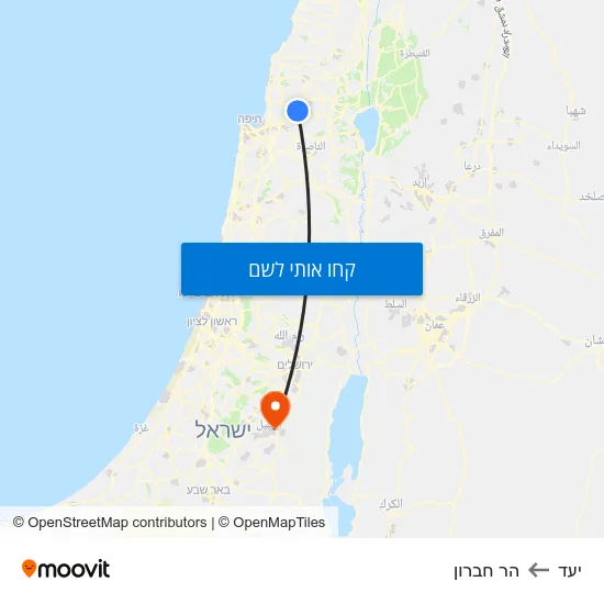 מפת יעד להר חברון