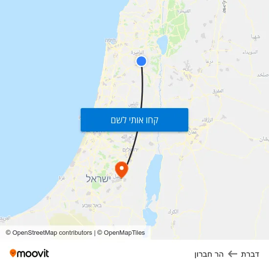 מפת דברת להר חברון