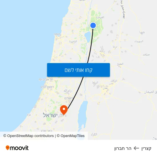 מפת קצרין להר חברון