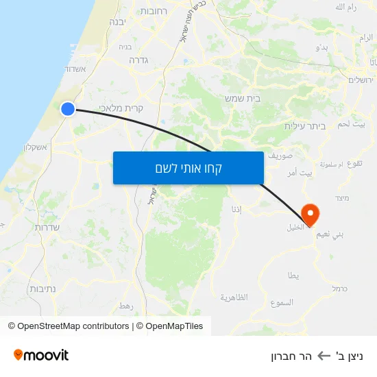 מפת ניצן ב' להר חברון