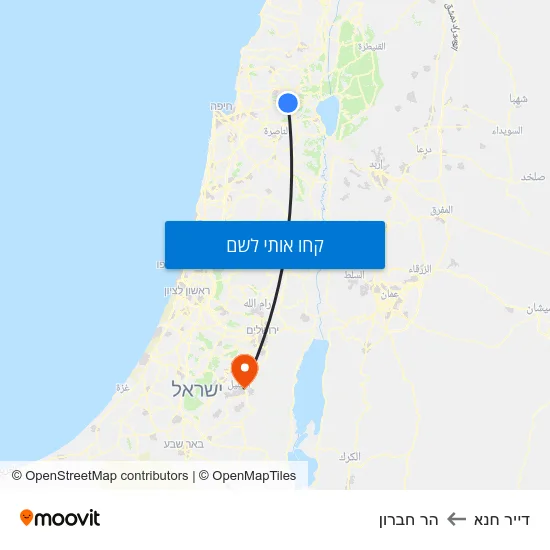 מפת דייר חנא להר חברון