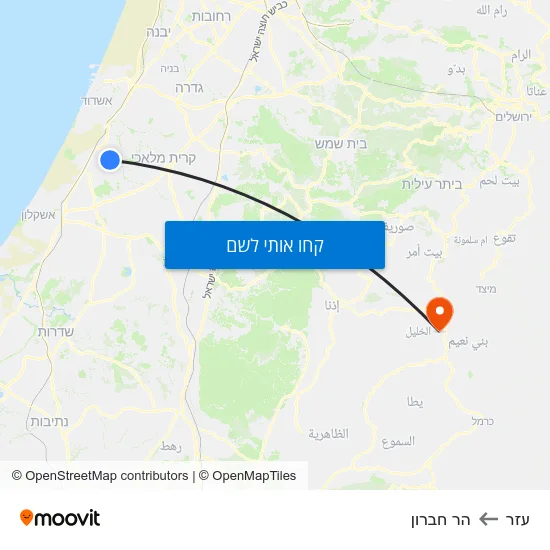 מפת עזר להר חברון