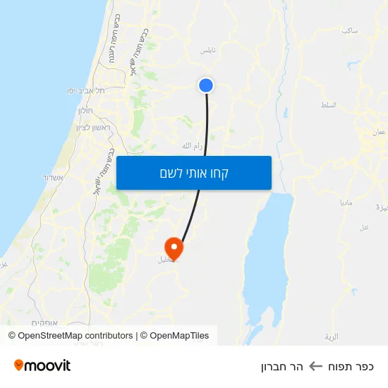 מפת כפר תפוח להר חברון