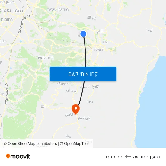 מפת גבעון החדשה להר חברון