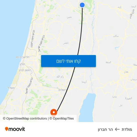 מפת מולדת להר חברון