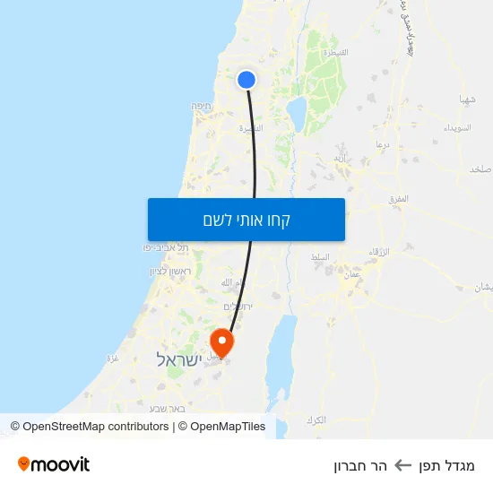 מפת מגדל תפן להר חברון