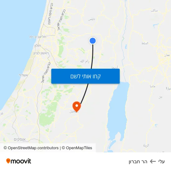 מפת עלי להר חברון