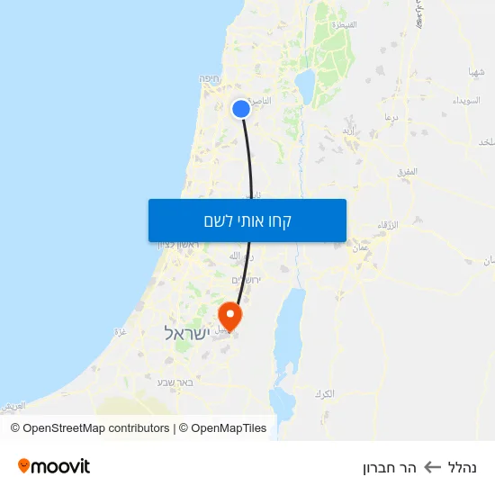 מפת נהלל להר חברון