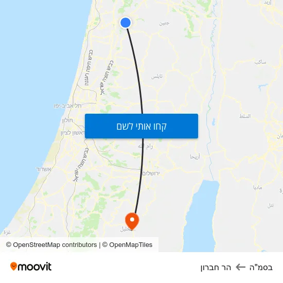מפת בסמ"ה להר חברון