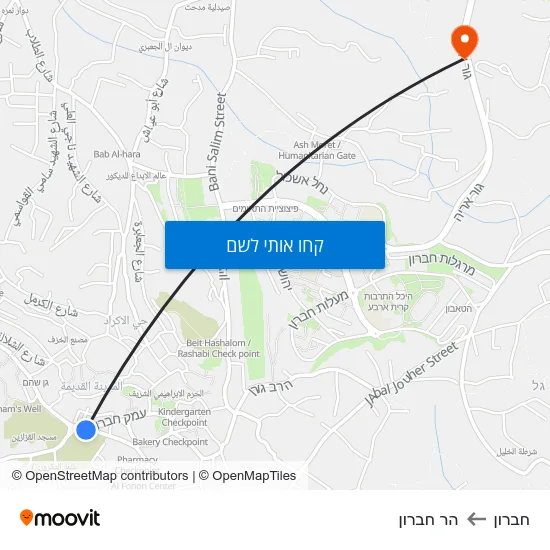 מפת חברון להר חברון