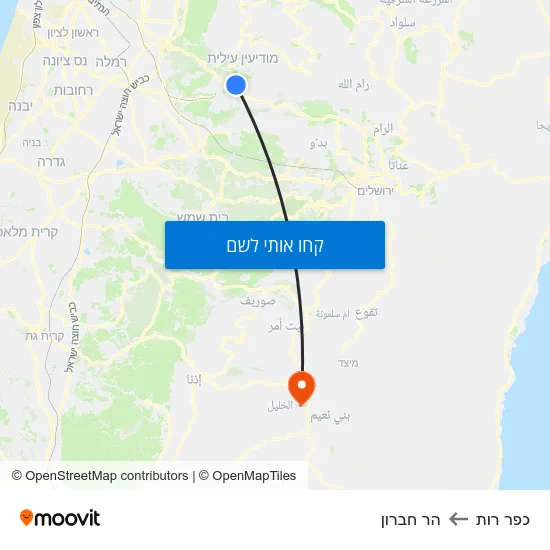 מפת כפר רות להר חברון
