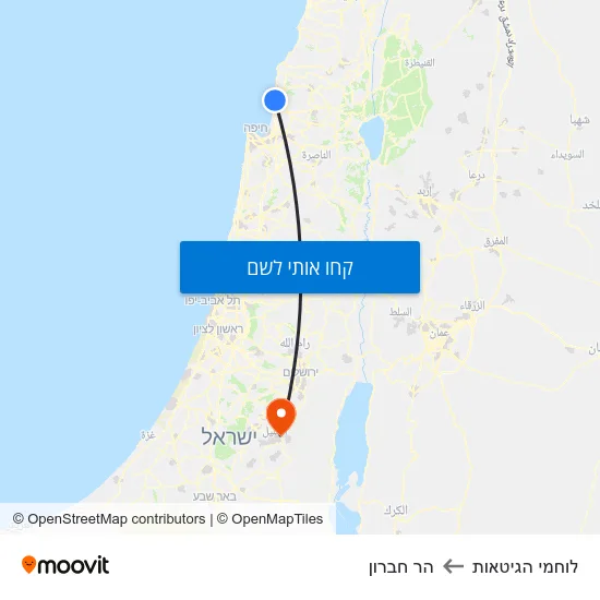 מפת לוחמי הגיטאות להר חברון