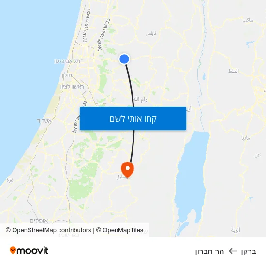 מפת ברקן להר חברון