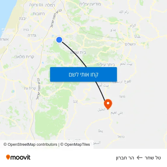 מפת טל שחר להר חברון