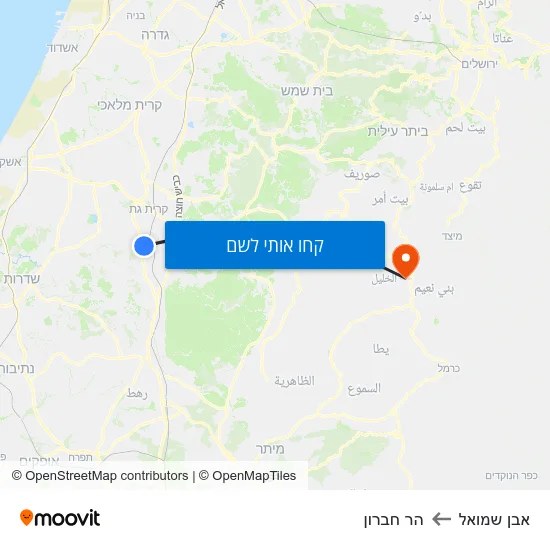 מפת אבן שמואל להר חברון