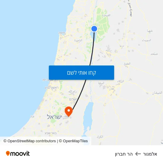 מפת אלמגור להר חברון