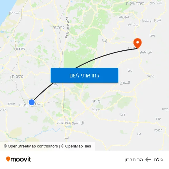 מפת גילת להר חברון
