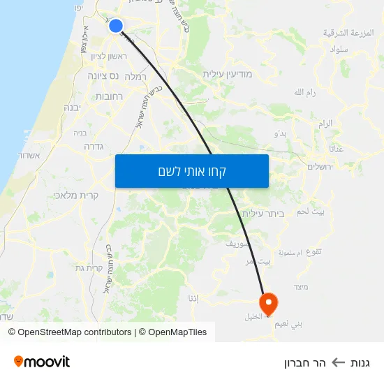 מפת גנות להר חברון