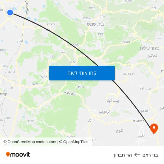 מפת בני ראם להר חברון