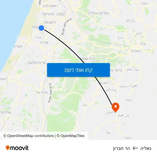 מפת גאליה להר חברון