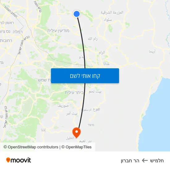 מפת חלמיש להר חברון