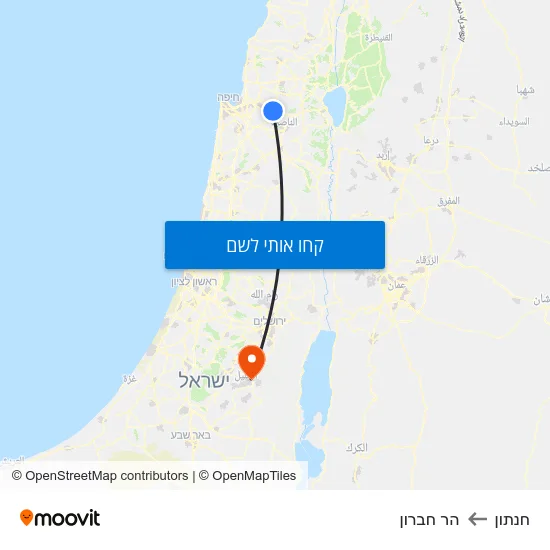 מפת חנתון להר חברון