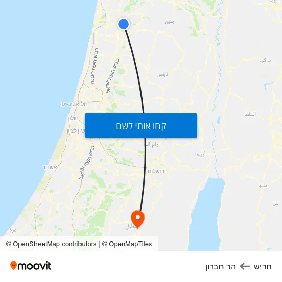 מפת חריש להר חברון