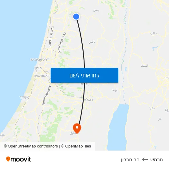 מפת חרמש להר חברון
