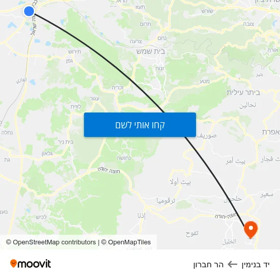 מפת יד בנימין להר חברון