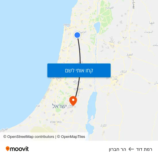מפת רמת דוד להר חברון