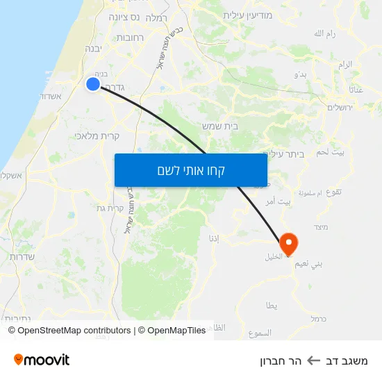 מפת משגב דב להר חברון
