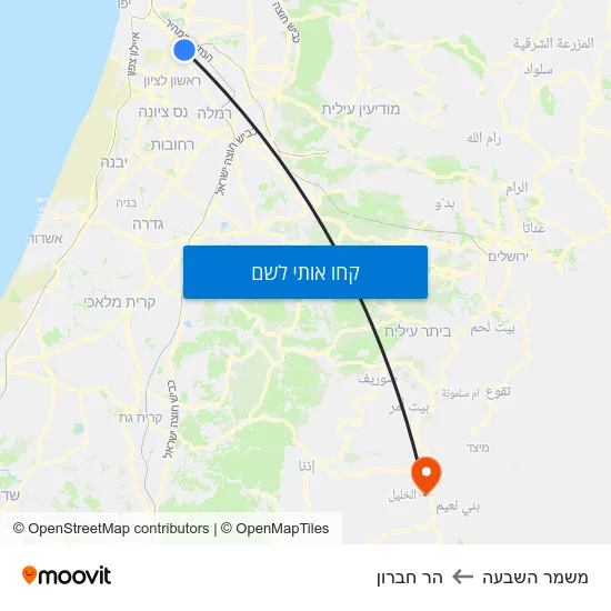 מפת משמר השבעה להר חברון