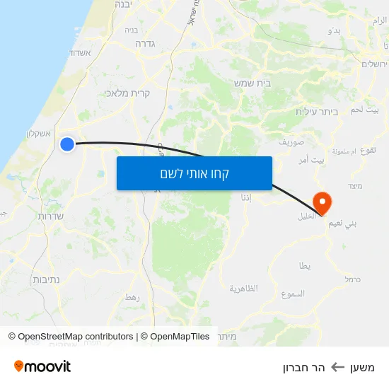 מפת משען להר חברון