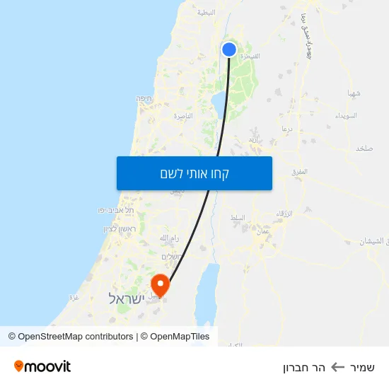 מפת שמיר להר חברון