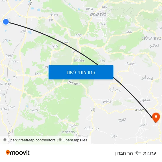 מפת ערוגות להר חברון