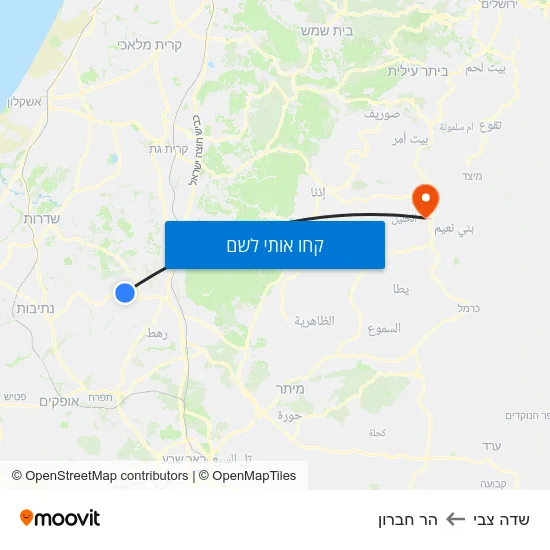 מפת שדה צבי להר חברון