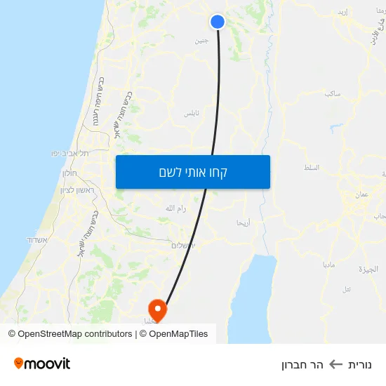 מפת נורית להר חברון