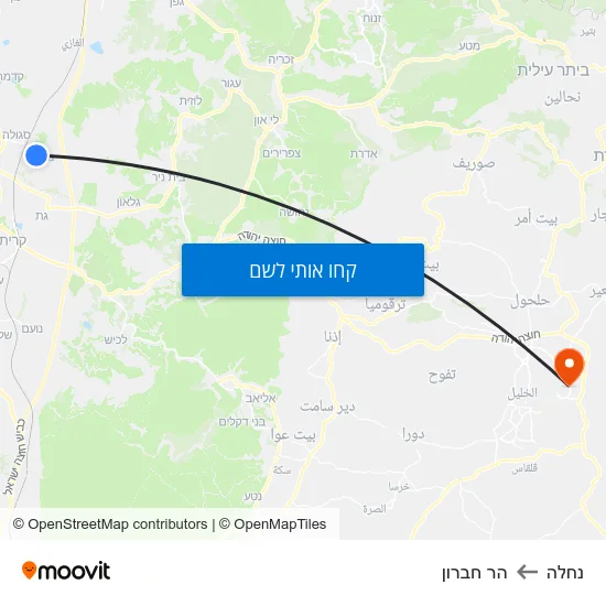 מפת נחלה להר חברון