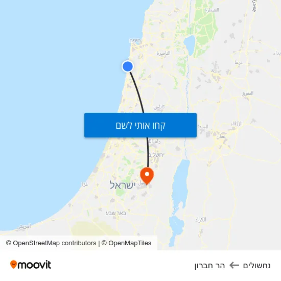 מפת נחשולים להר חברון