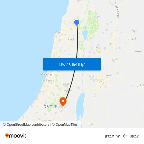 מפת צבעון להר חברון