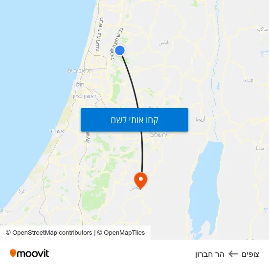 מפת צופים להר חברון