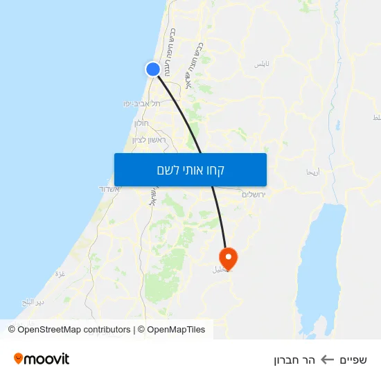 מפת שפיים להר חברון