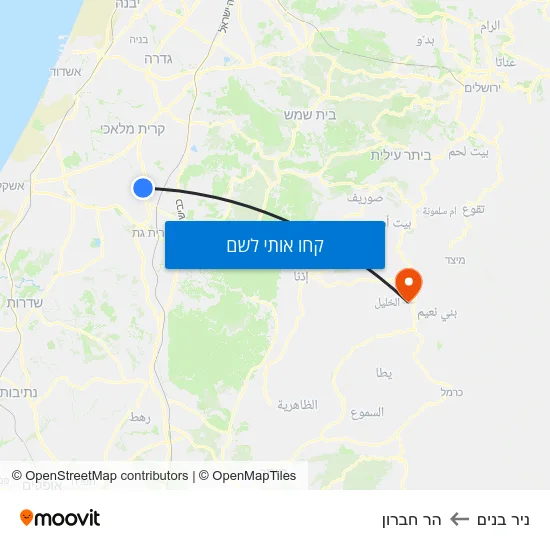 מפת ניר בנים להר חברון
